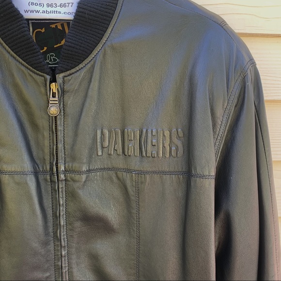 Greenbay Packers Men’s Leather Jacket - Picture 3 of 10